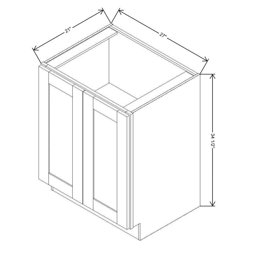 Fabuwood Allure Luna Timber 27"W Vanity Base Double Full Doors